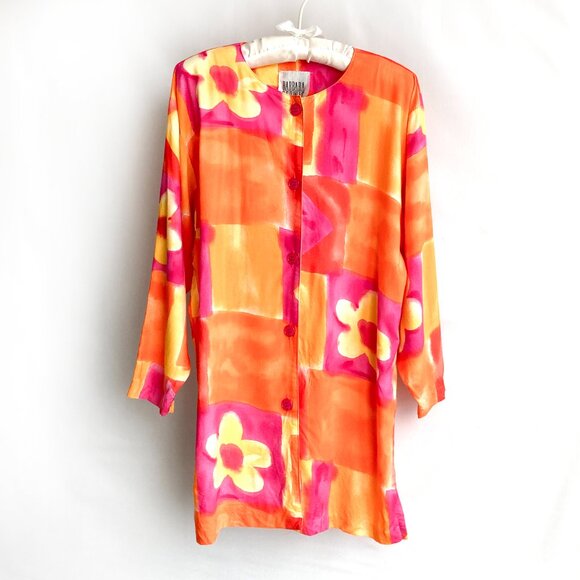Barbara Gerwit USA Vibrant Tunic Blouse - Picture 1 of 8
